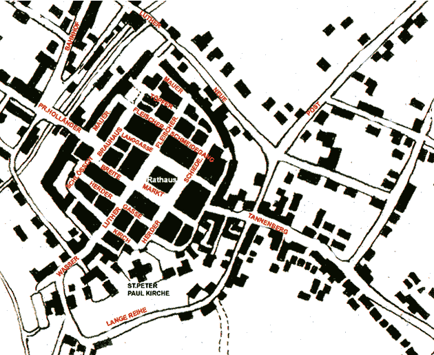Mohrung Stadtplan